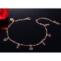 Vente chaude simple or rose en vrac serrure à clé charmes bracelet cheville